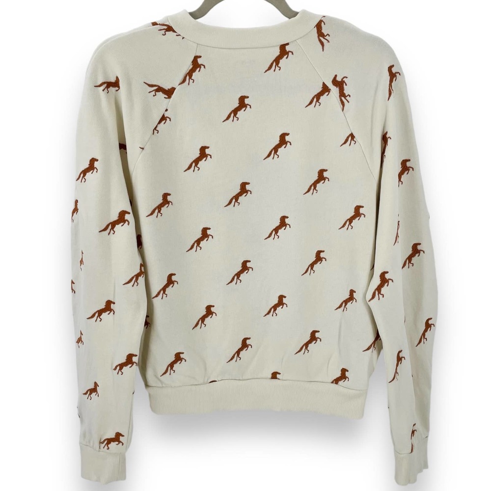 Anthropologie Cream Sweatshirt with Brown Horse Print - Picture 11 of 11